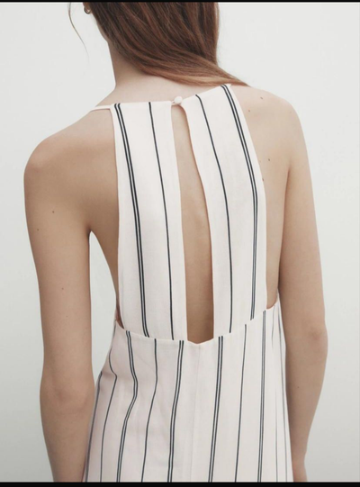 MASSIMO DUTTI Çizgili Elbise