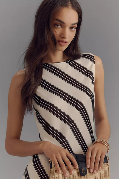ANTHROPOLOGIE MAEVE Midi Saten Elbise