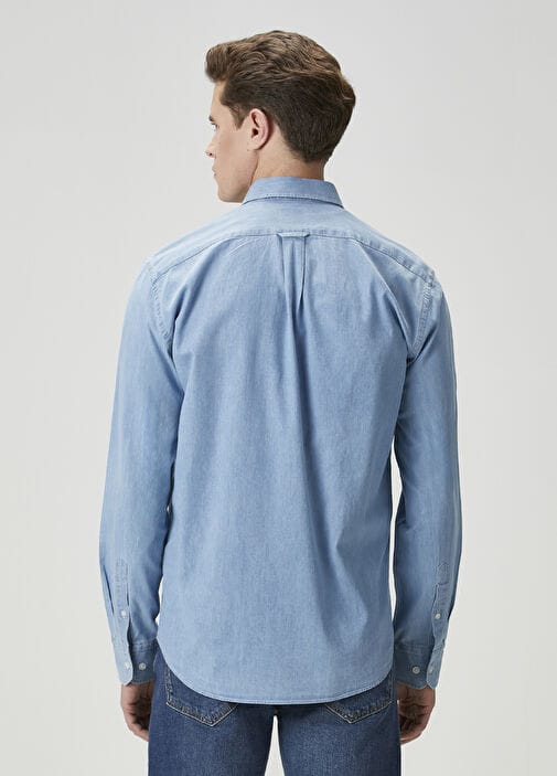 BEYMEN CLUB Comfort Fit Mavi Denim Gömlek