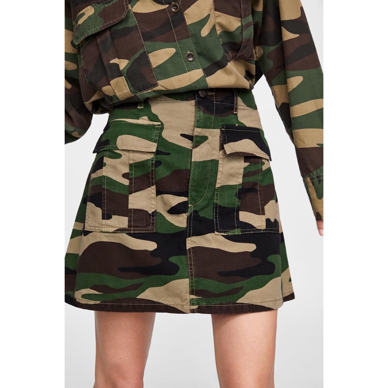 TOPSHOP Kamuflaj Mini Etek