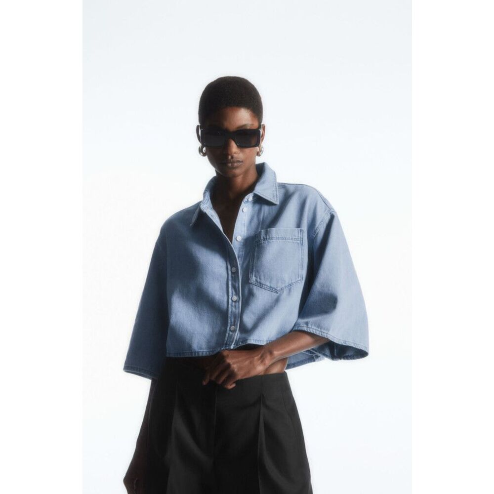 COS Crop Denim Gömlek