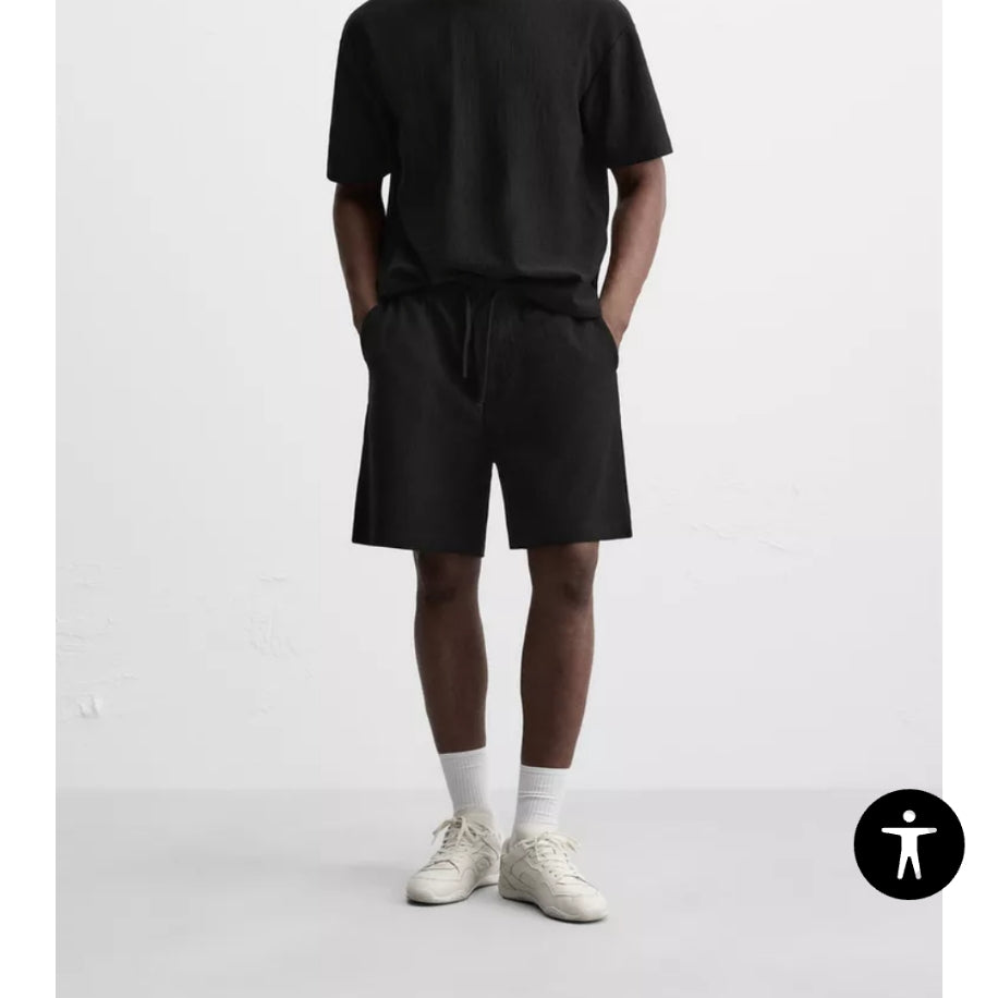 ZARA Beli Lastikli Erkek Şort