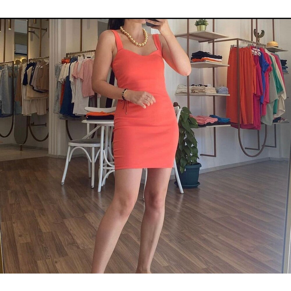 ZARA Kalp Yaka Mini Elbise