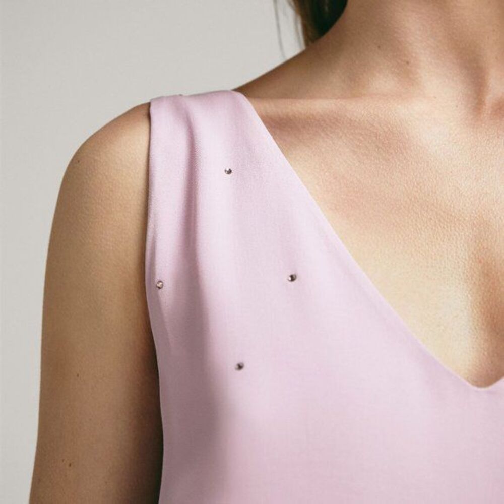 MASSIMO DUTTI Astarlı Şifon Bluz