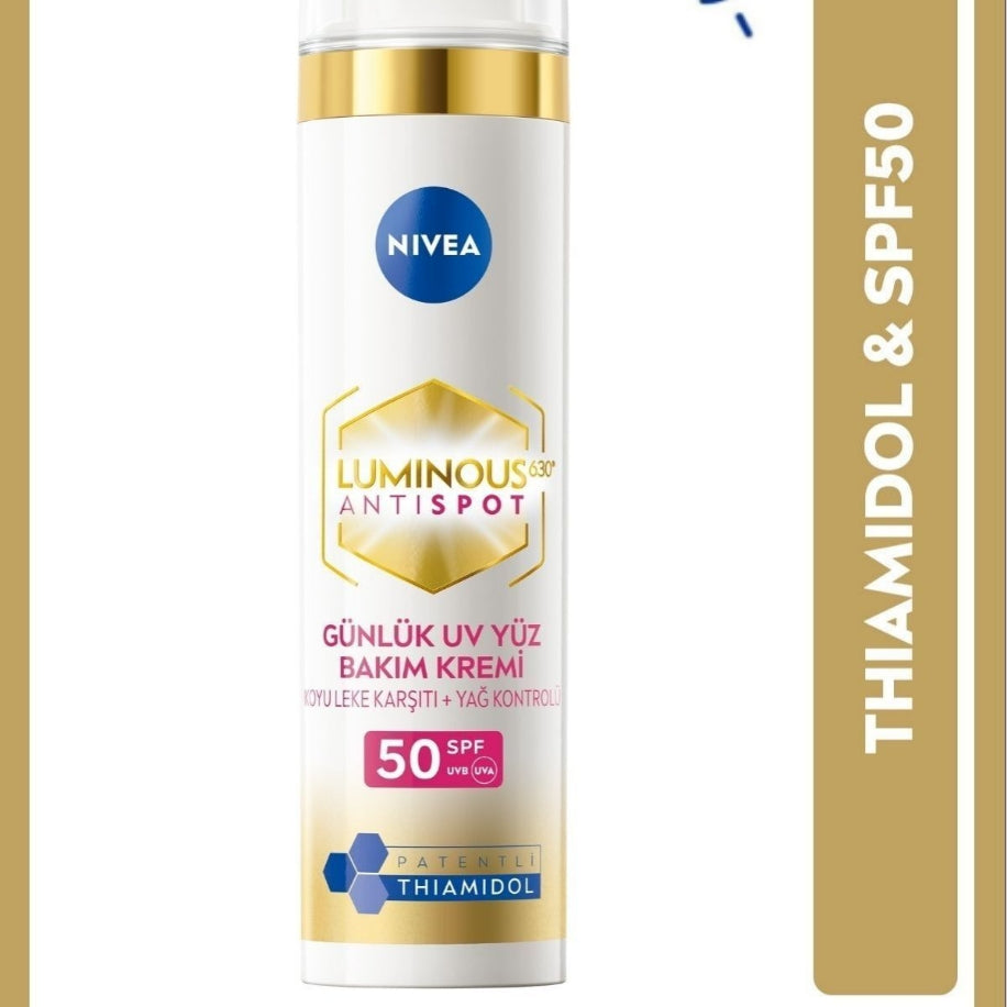 NIVEA Luminous630 SPF50 Leke Karşıtı Gündüz Yüz Güneş Kremi 40ml