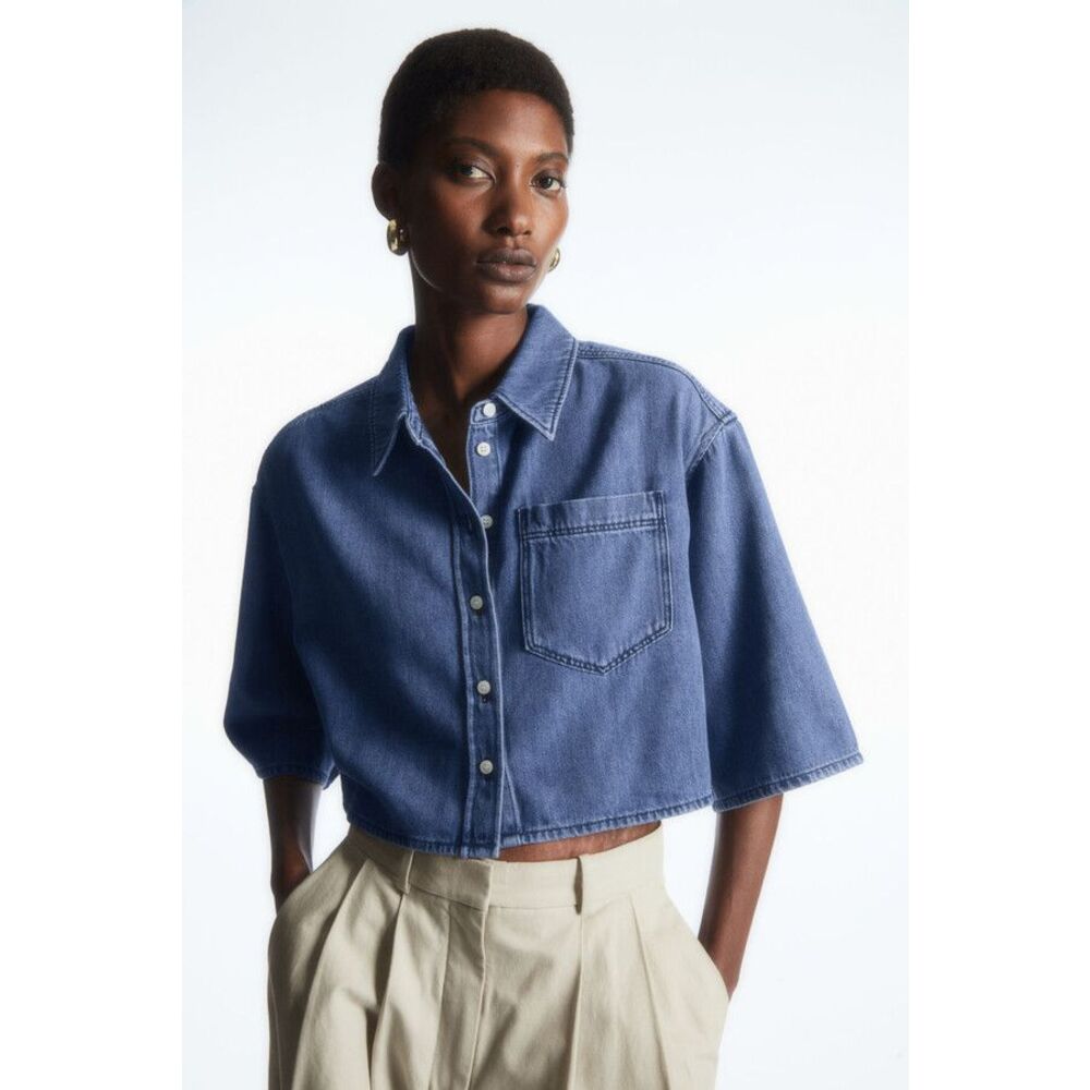 COS Crop Denim Gömlek