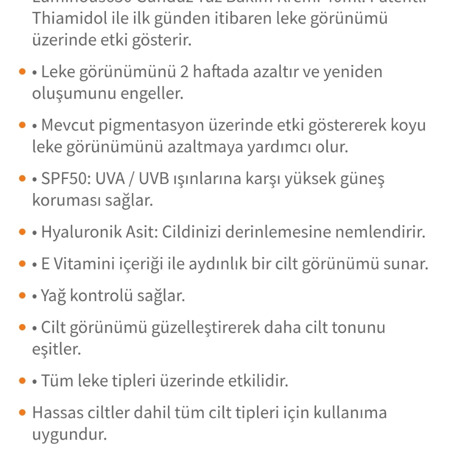 NIVEA Luminous630 SPF50 Leke Karşıtı Gündüz Yüz Güneş Kremi 40ml