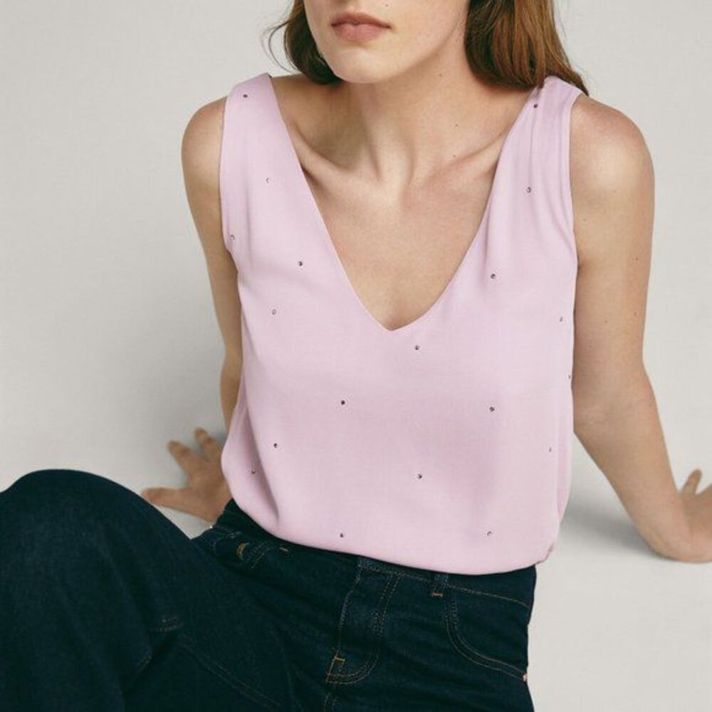 MASSIMO DUTTI Astarlı Şifon Bluz