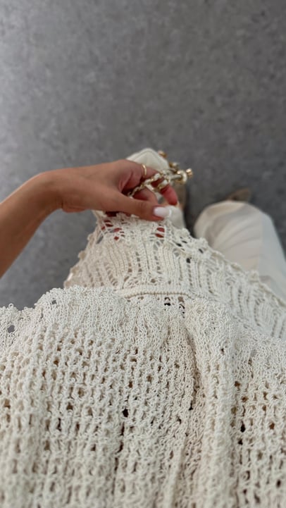 ZARA Fırfırlı Triko Romantik Bluz