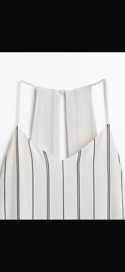 MASSIMO DUTTI Çizgili Elbise