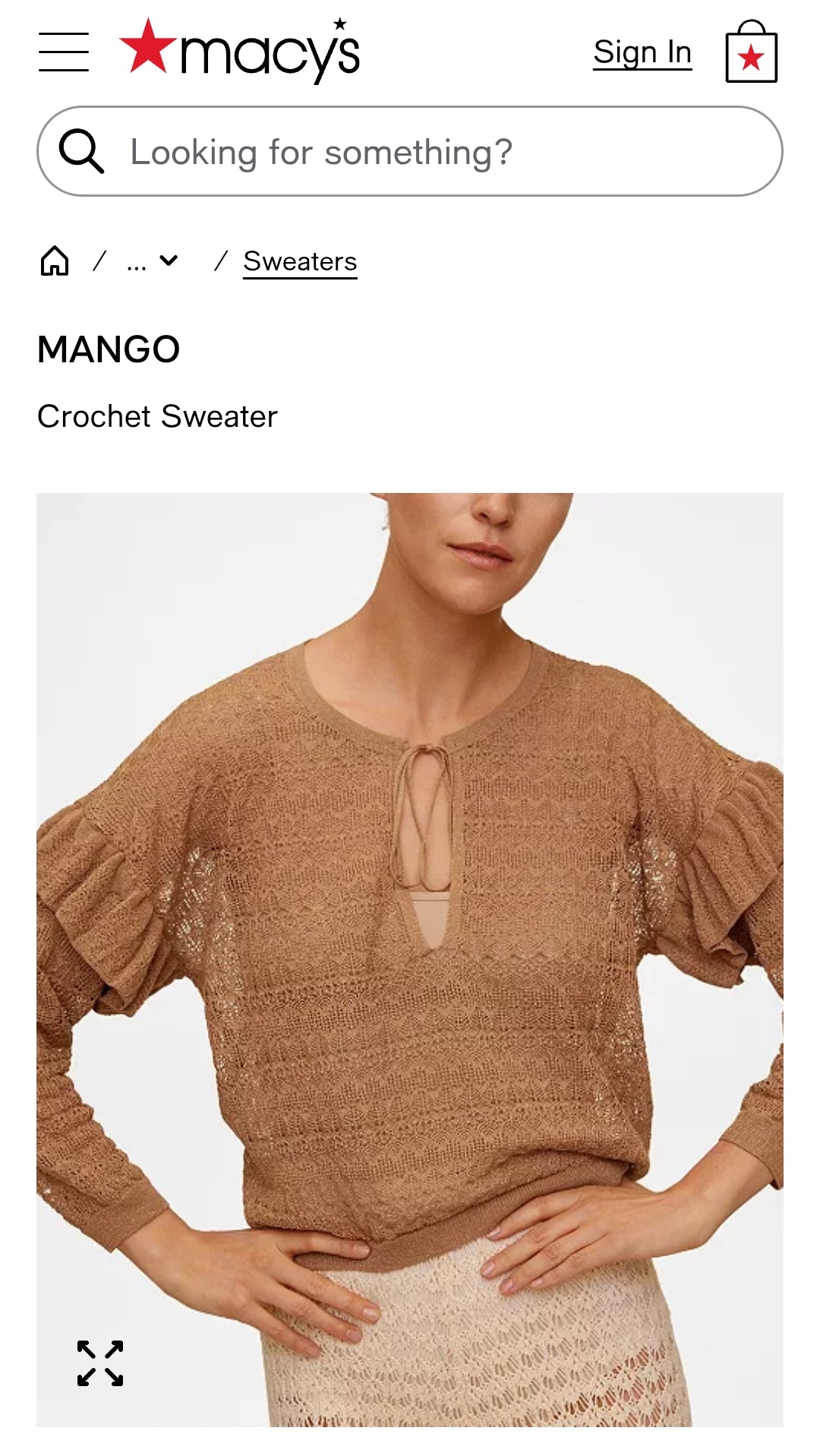MANGO Tığ İşi Kazak