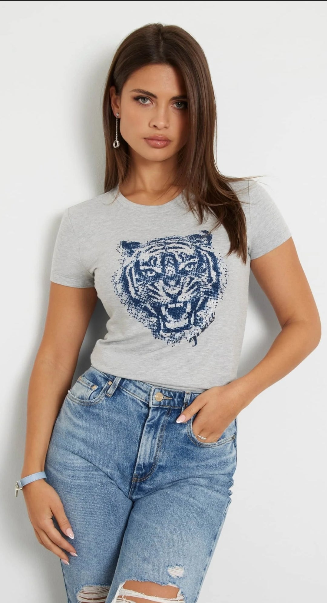 GUESS Taş Baskılı Tshirt