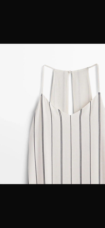 MASSIMO DUTTI Çizgili Elbise
