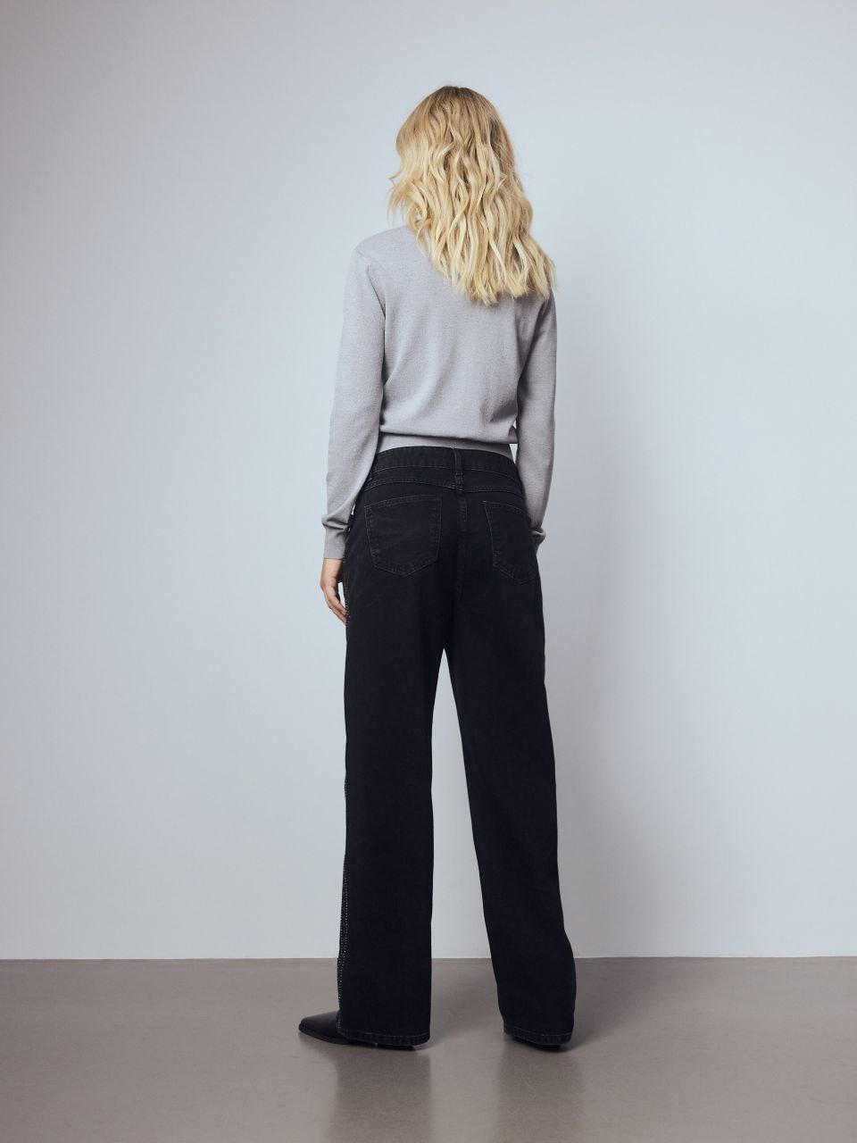 RESERVED Taş Şeritli Wideleg Jean