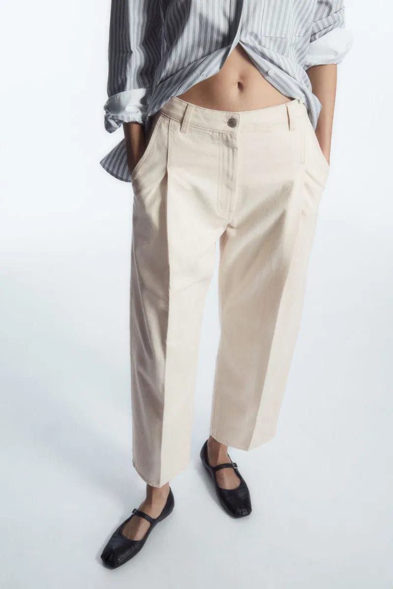 COS Pileli Barrel-Leg Jean