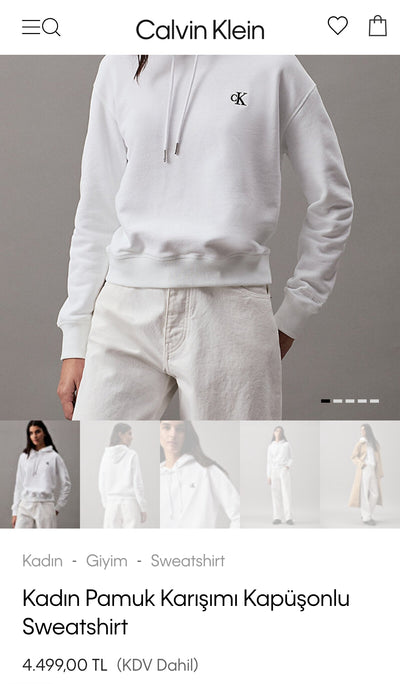 CALVIN KLEIN Kapüşonlu Sweatshirt
