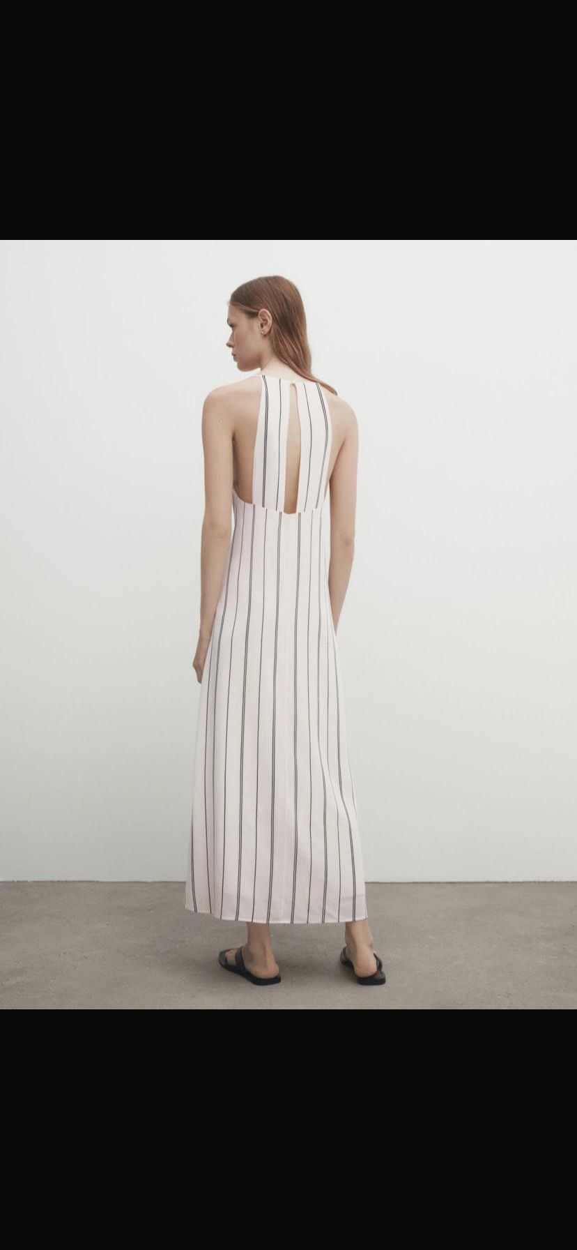 MASSIMO DUTTI Çizgili Elbise