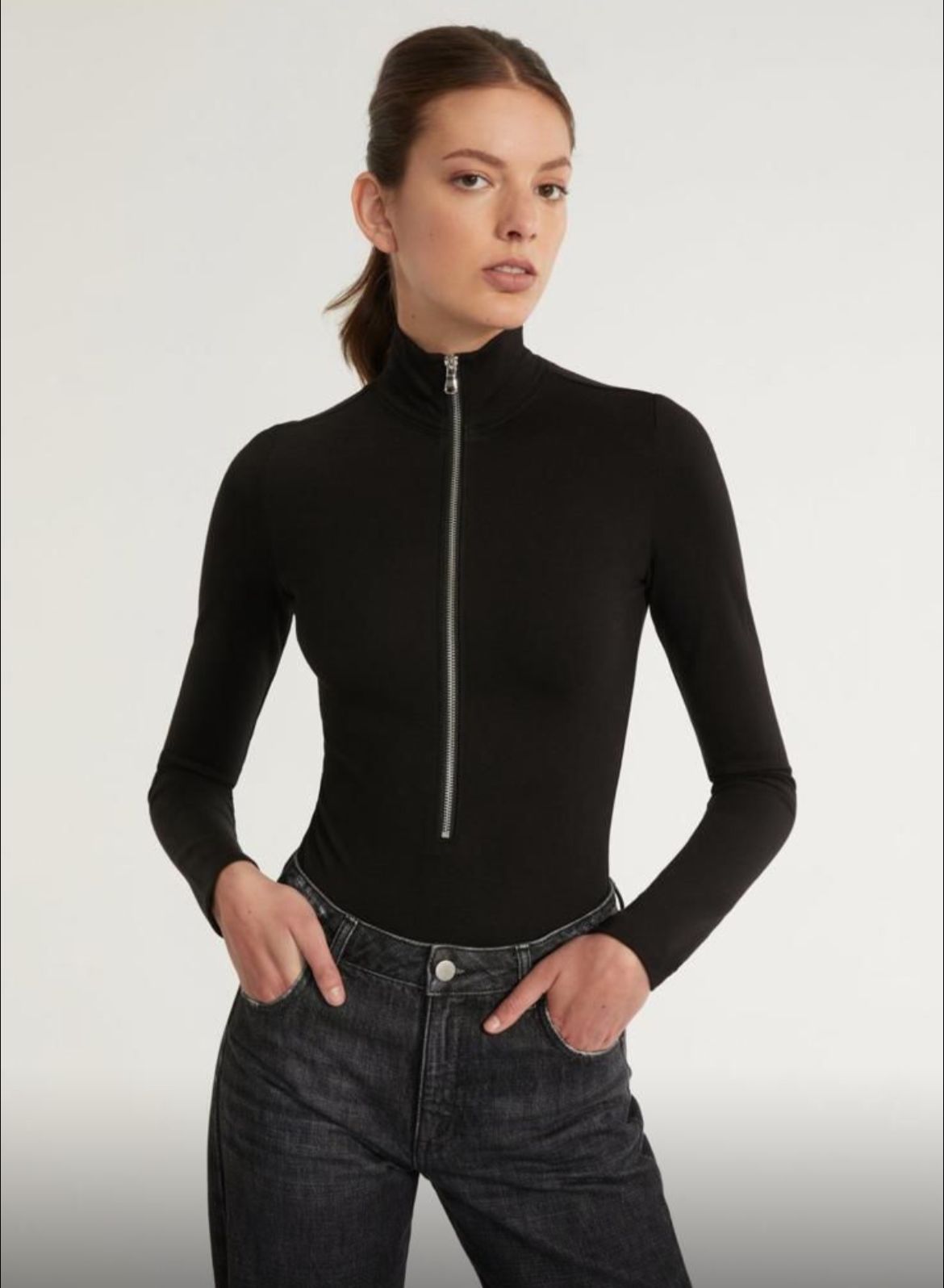 ZARA Fermuarlı Bodysuıt