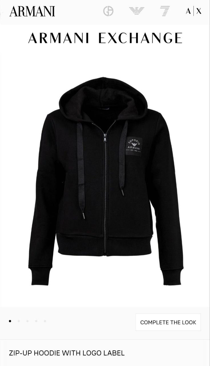 EMPORIO ARMANI Fermuarlı Sweatshirt