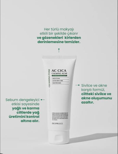 DEOPROCE AC CICA Yatıştırıcı Akne Temizleme Köpüğü